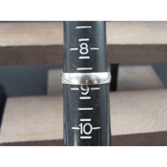 Size 8.75 Sterling Silver Linda Name Band Ring Vintage Statement Engagement - Picture 4 of 6